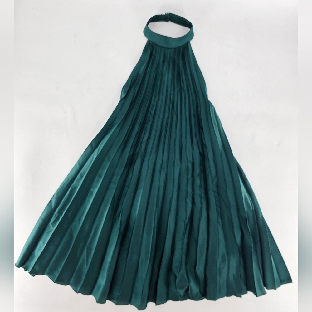Chic Backless‎ Teal Halter Dress